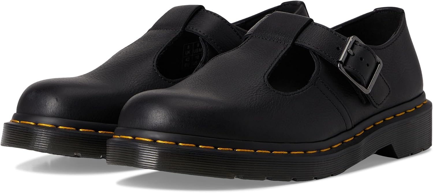Dr. Martens Womens Polley T-bar Shoes Black