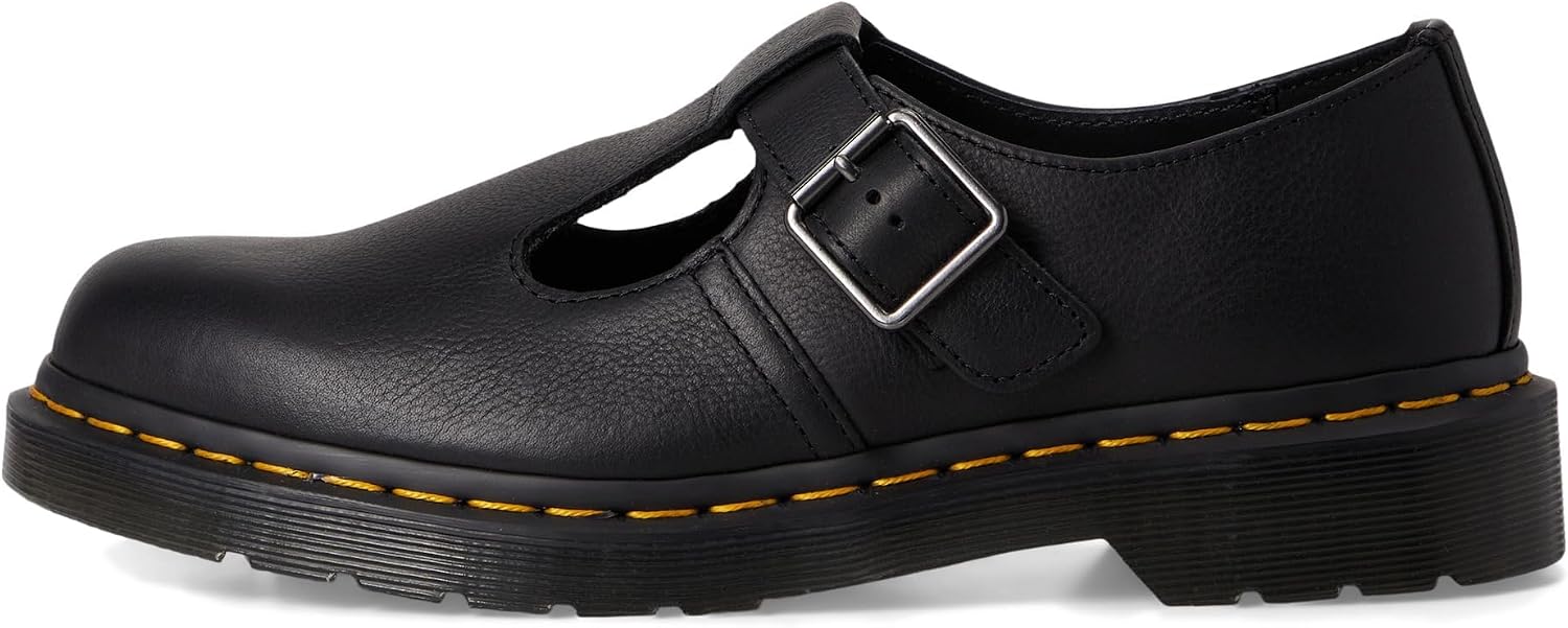Dr. Martens Womens Polley T-bar Shoes Black