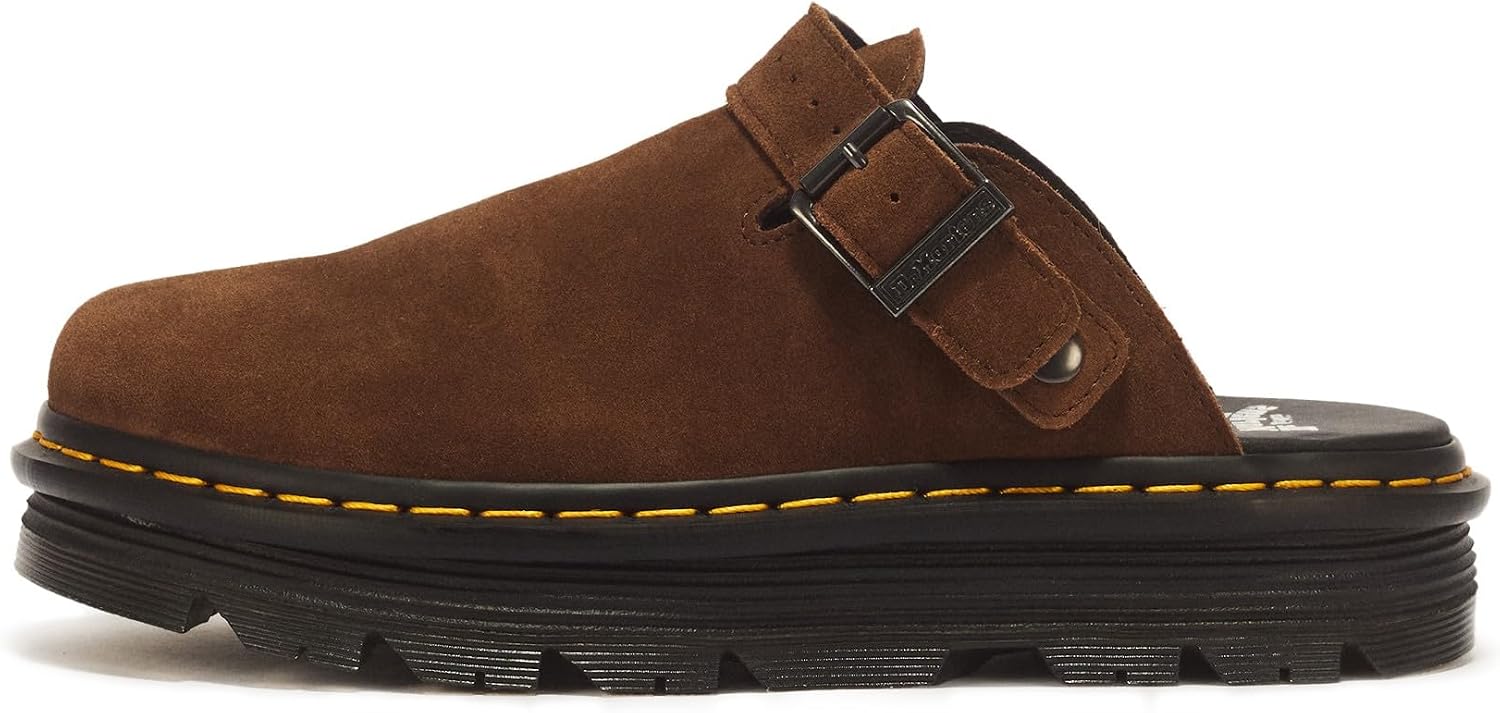 Dr. Martens Unisex Adult Zeb Zag Mule Dark Brown Bronx Suede