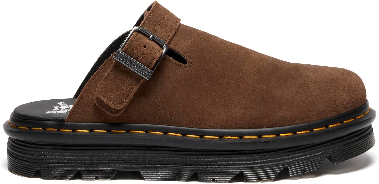 Dr. Martens Unisex Adult Zeb Zag Mule Dark Brown Bronx Suede