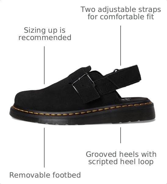 Dr. Martens Men's Jorge Ii Suede Slingback Mules Black 2