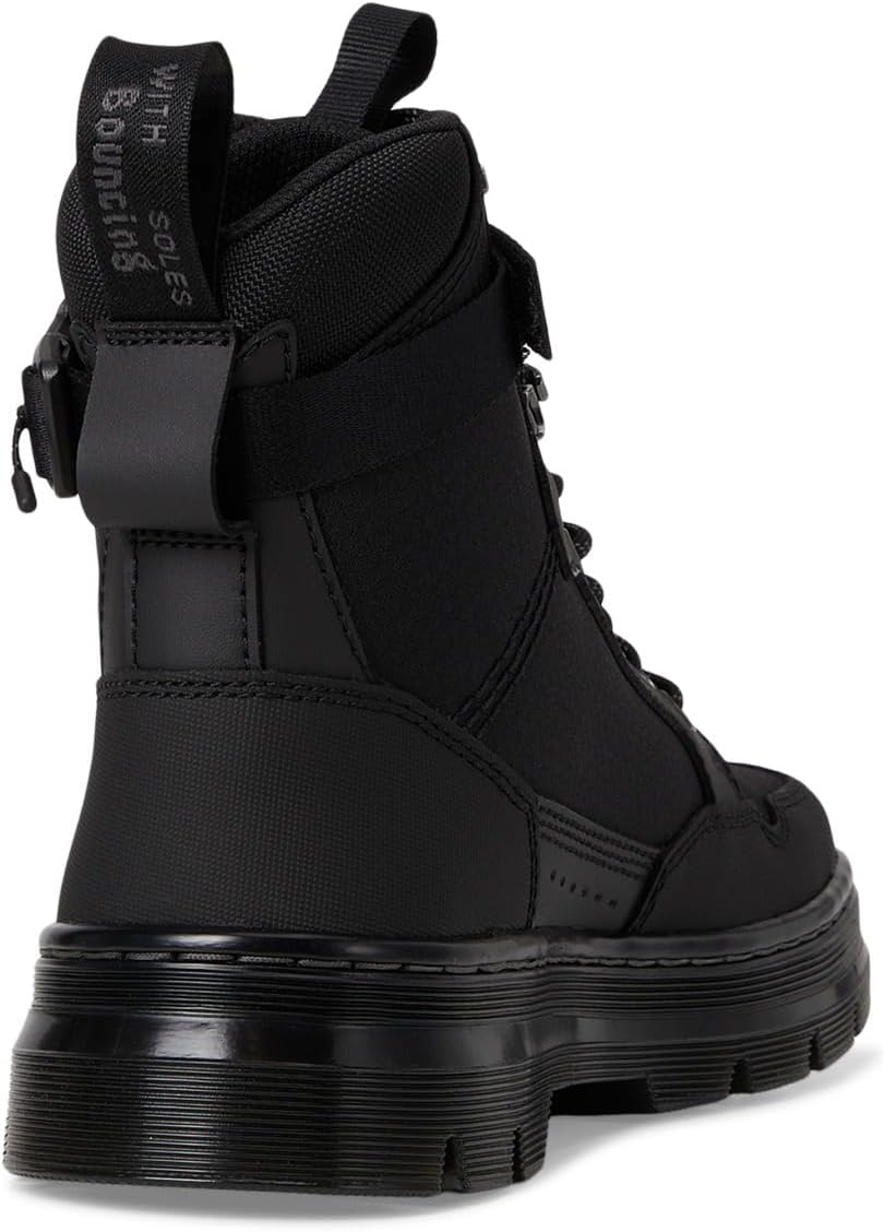 Dr. Martens womens Combs Tech Mk .02 Boot Black Recycled Hex Canvas+ajax