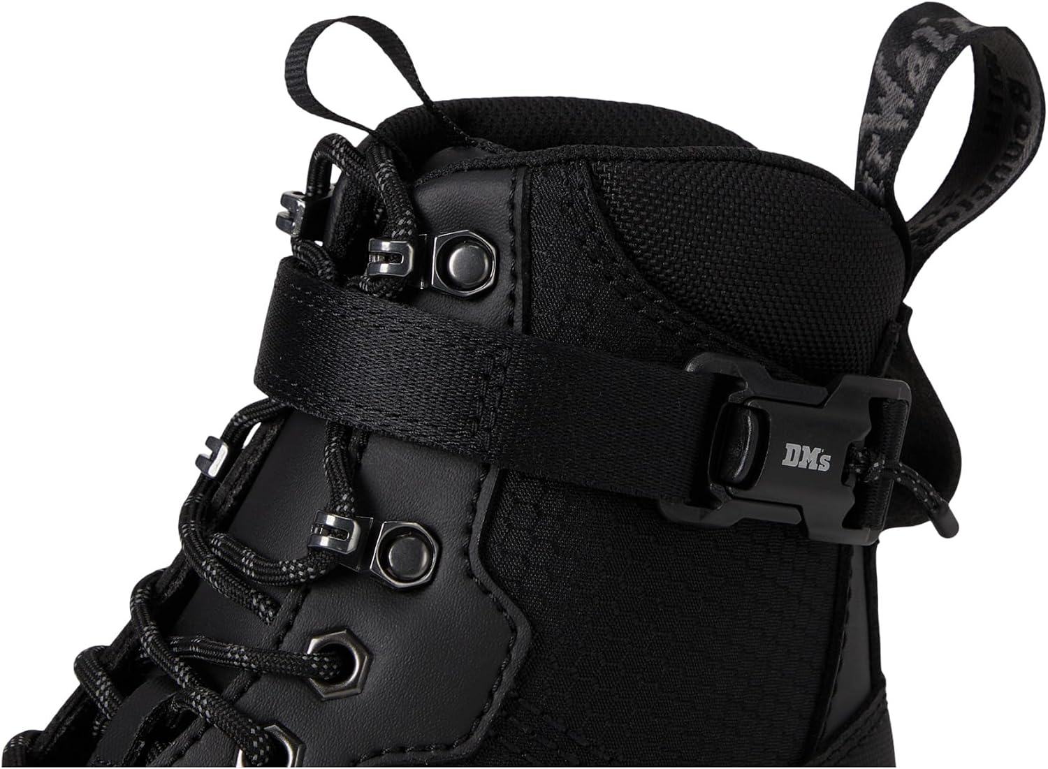 Dr. Martens womens Combs Tech Mk .02 Boot Black Recycled Hex Canvas+ajax