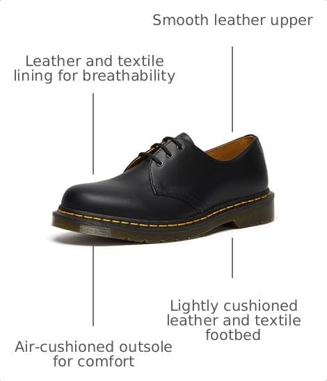 Dr. Martens Men's 1461 Ys Black Smooth