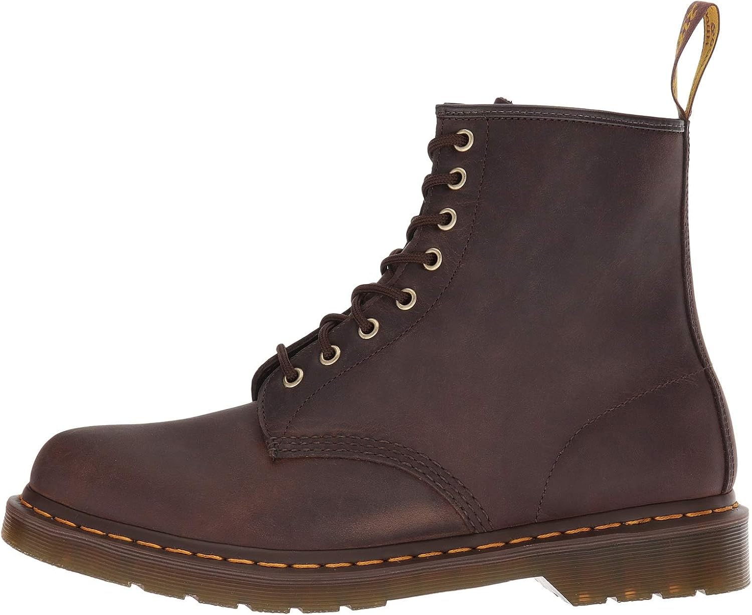 Dr. Martens Unisex 1460 Crazy Horse Leather 8 Eye Boot, Dark Brown, 6 Women5 Men