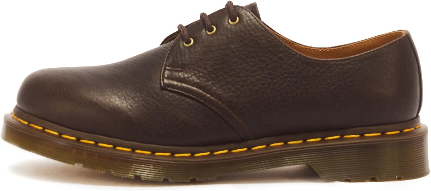 Dr. Martens Unisex 1461 3 Eye Lace Up Shoe, Dark Brown Ambassador, 4UK, 6 US Women5 US Men