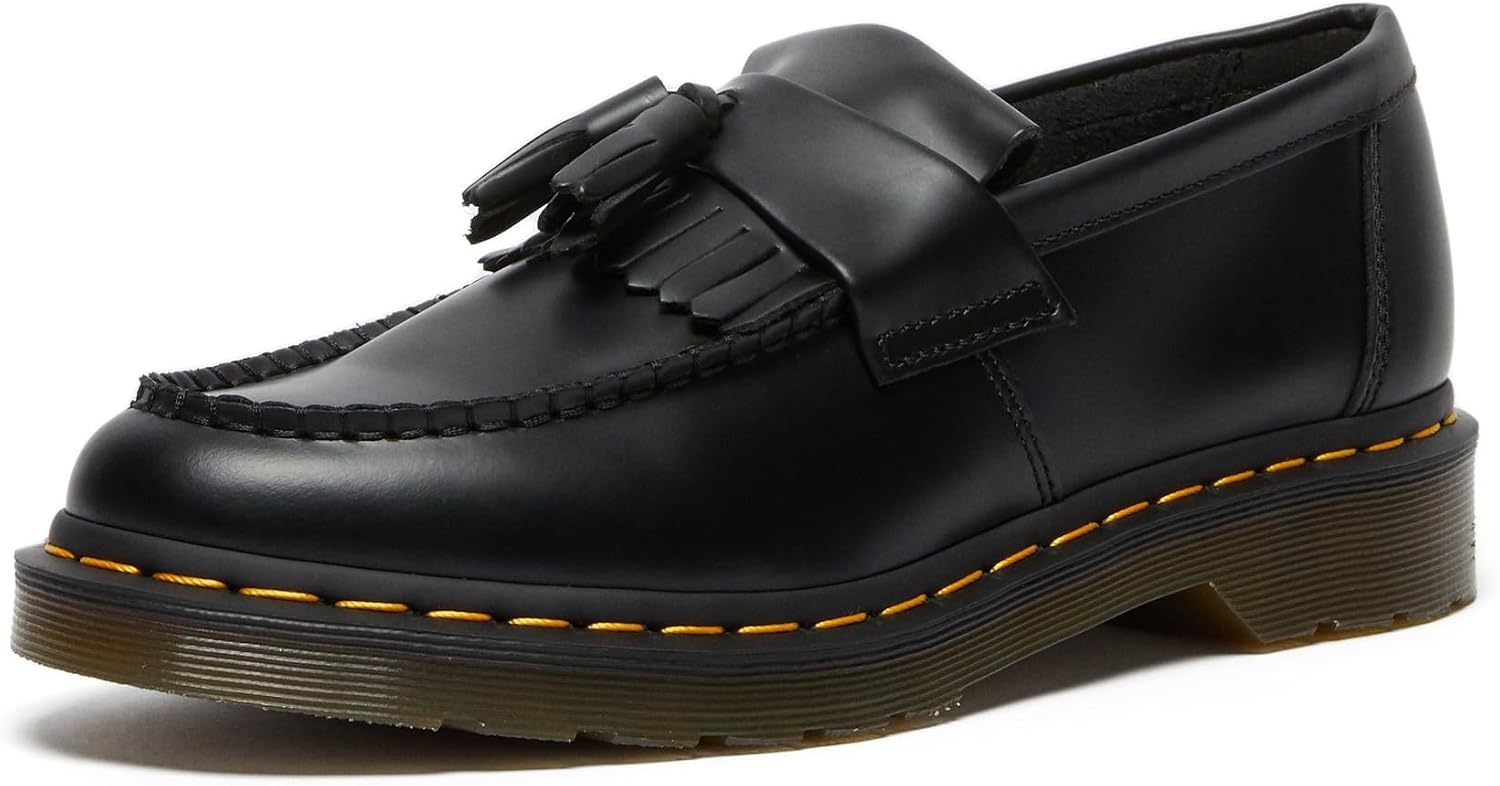 Dr. Martens Unisex Adrian Slip-On Loafer Black Smooth