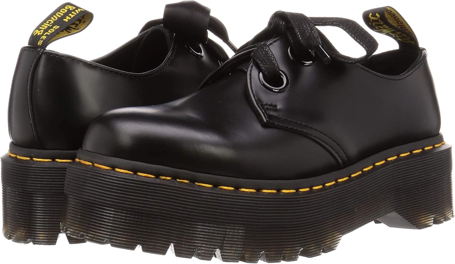 Dr. Martens Women's Holly Leather Quad Shoe Black Buttero
