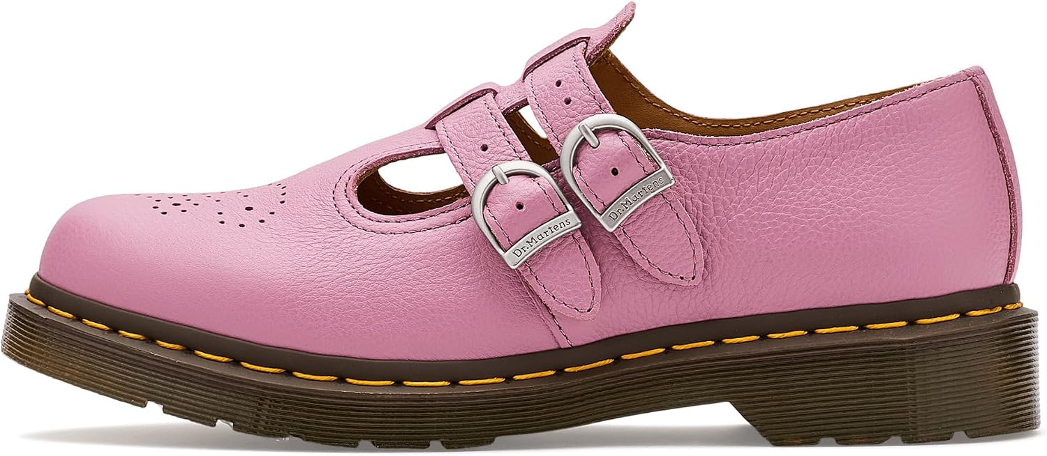 Dr. Martens Women's 8065 Mary Jane Leather Flat Shoe Dusty Rose Virginia