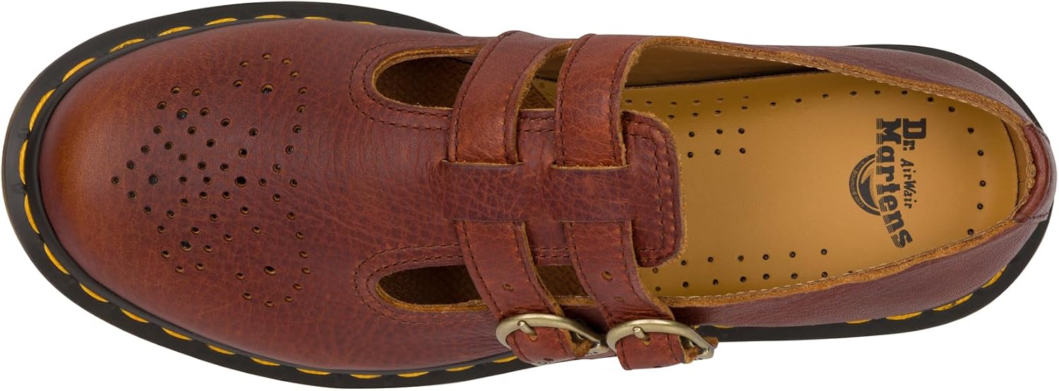 Dr. Martens Women's 8065 Mary Jane Leather Flat Shoe Cashew Ambassador