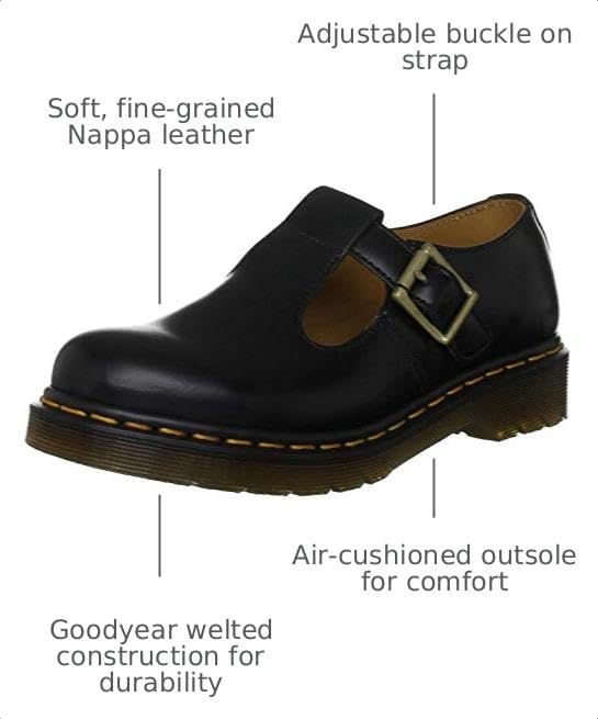 Dr. Martens Women's Polley Black Smooth