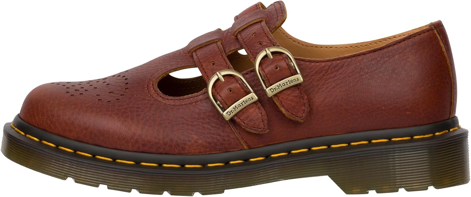 Dr. Martens Women's 8065 Mary Jane Leather Flat Shoe Cashew Ambassador