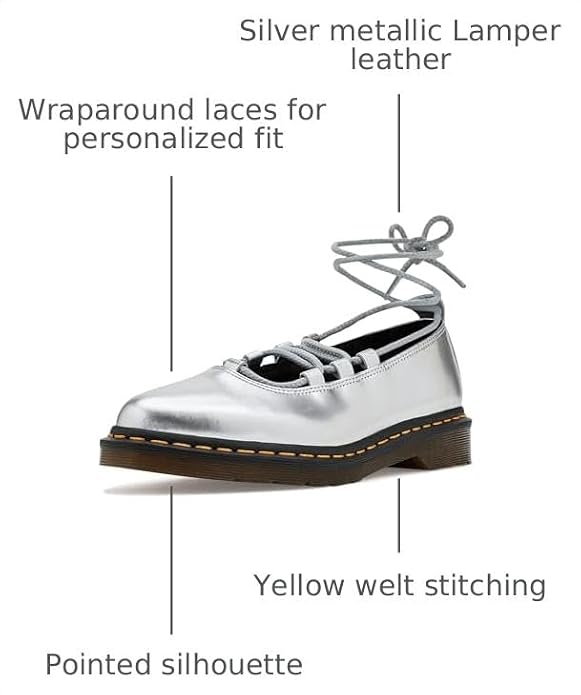 Dr. Martens Womens Elphie II Silver