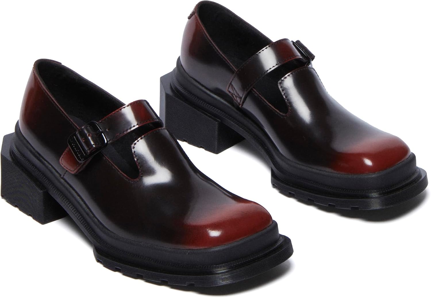 Dr. Martens Women's Maybole Mary Jane Black+cherry Red Arcadia