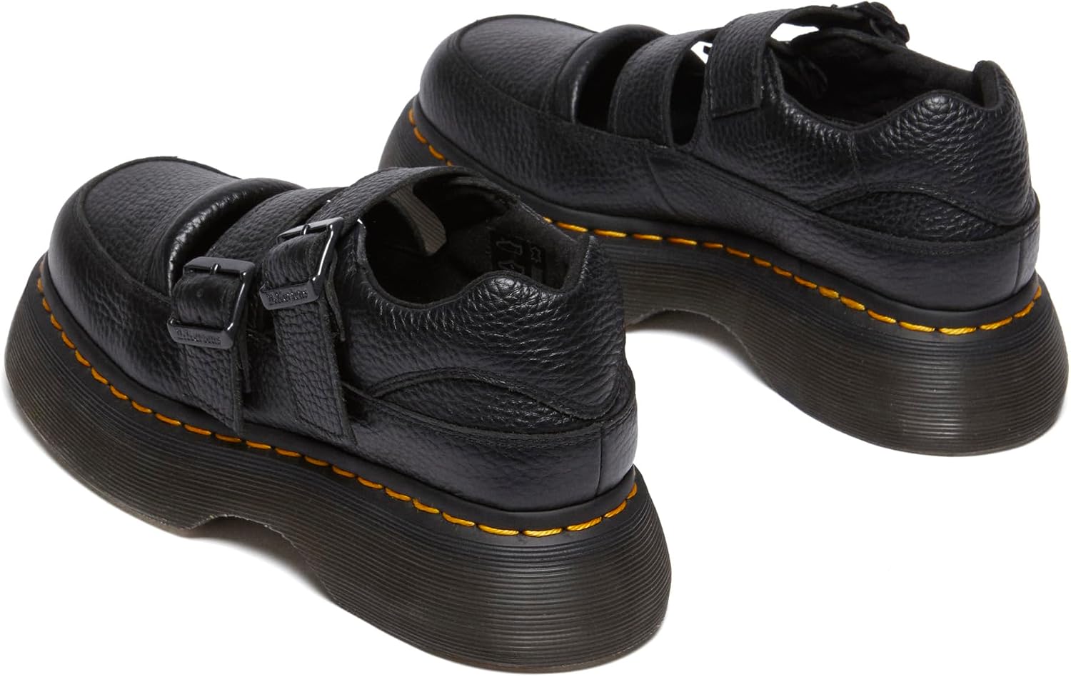 Dr. Martens Women's Buzz Mary Jane Leather Quad Shoe Black