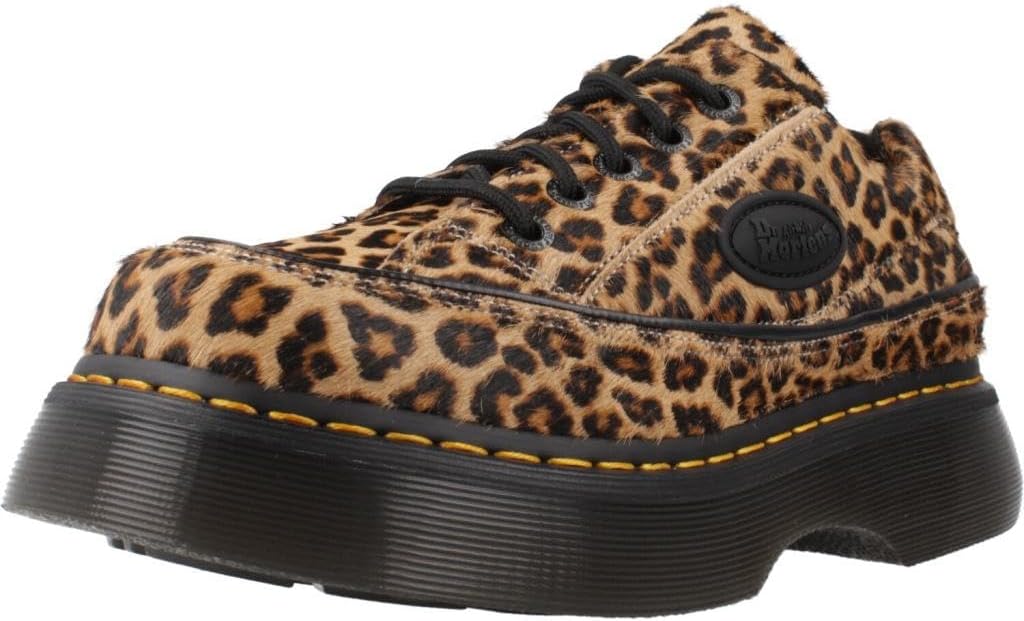 Dr. Martens Unisex-Adult Buzz 5i Shoe Light Tan Mini Leopard Spot