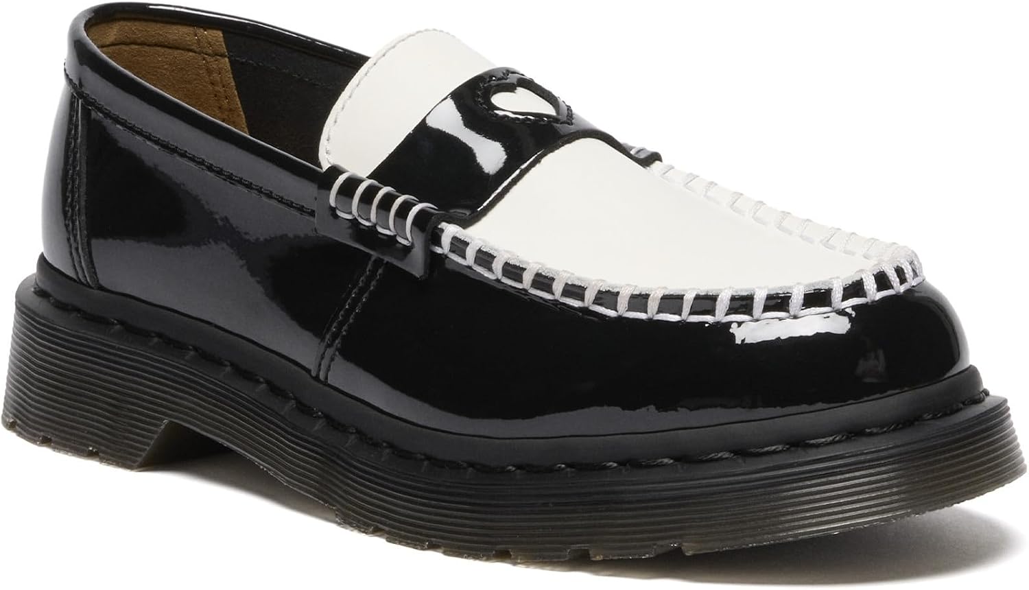 Dr. Martens Womens Penton Heart BlackWhite