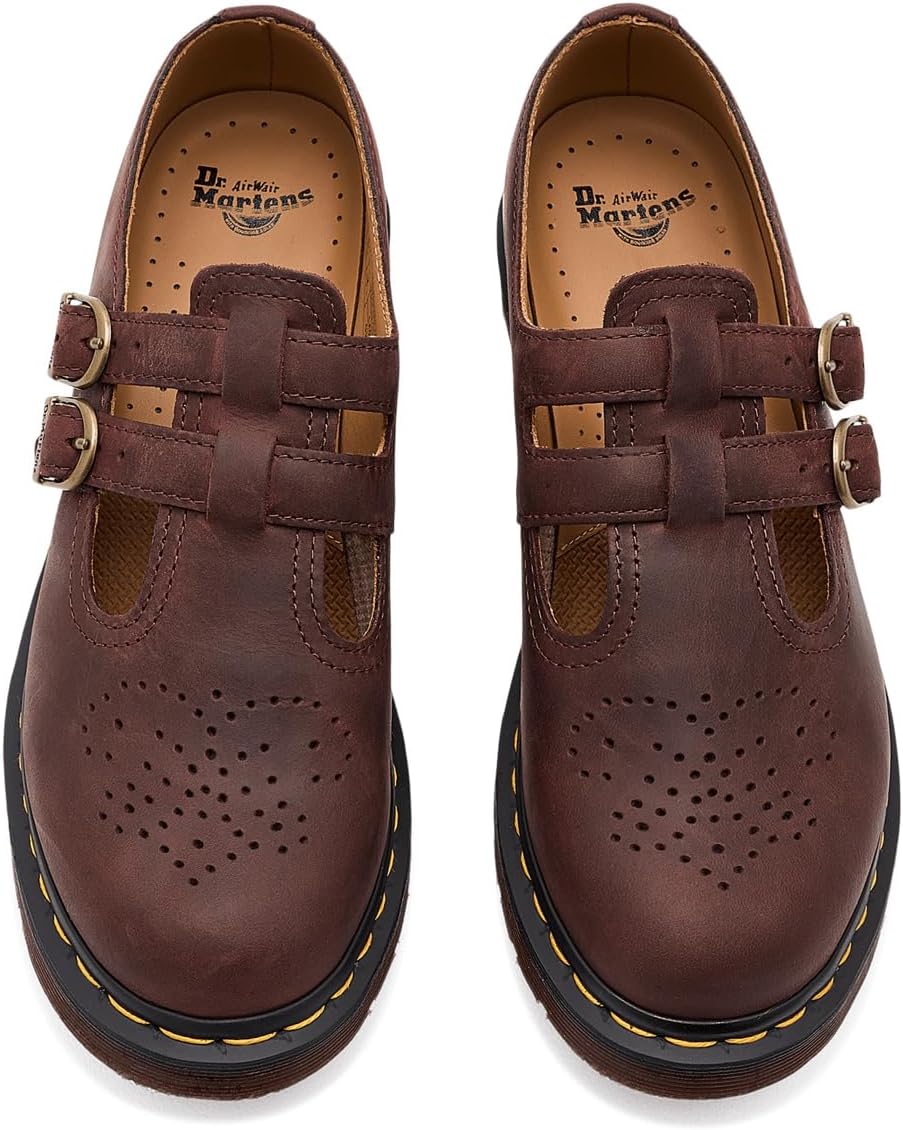 Dr. Martens Women's 8065 Mary Jane Leather Flat Shoe Cherry Red 1