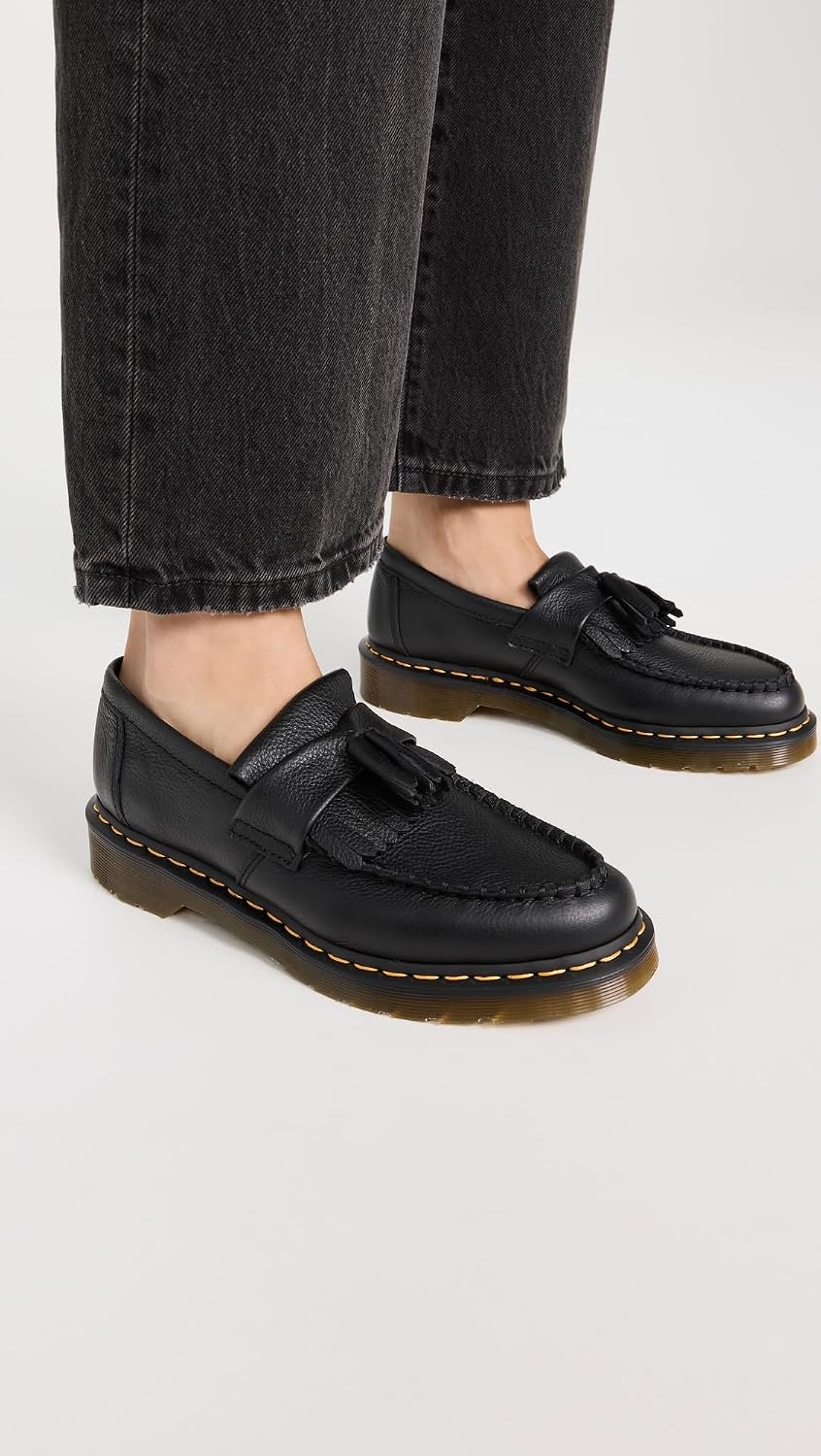 Dr. Martens Unisex Adrian Slip-On Loafer Black Virginia