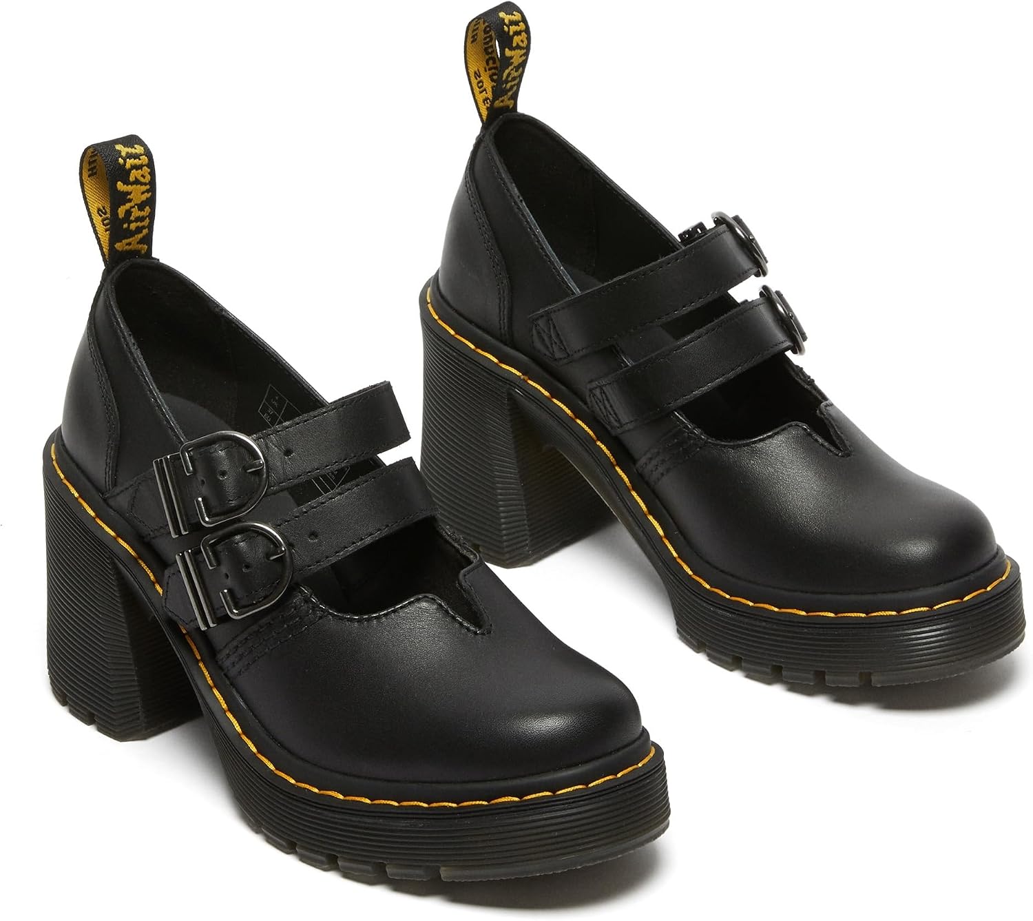 Dr. Martens Women's Eviee Mary Jane Leather Heeled Shoe Black Sendal