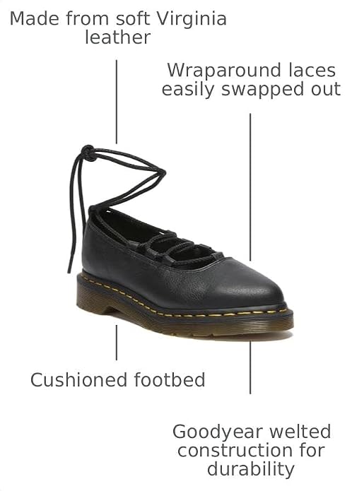 Dr. Martens Womens Elphie II Black Virginia