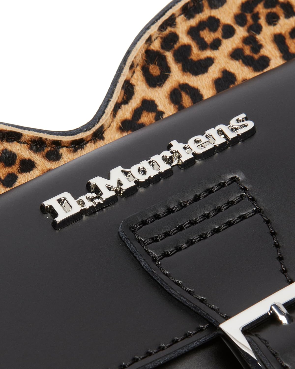 Dr. Martens Transparent Heart Shaped Backpack Black Kiev+leopard Hair-on
