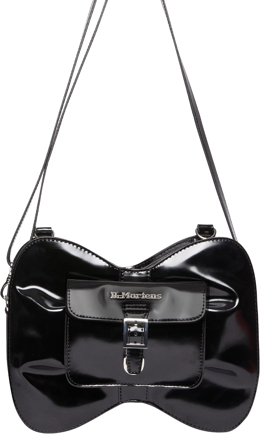 Dr. Martens Vegan Leather Bow Shaped Bag, Black Oxford Rub Off