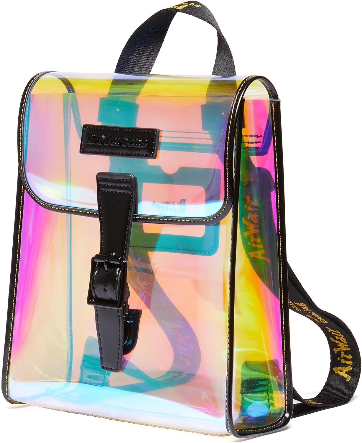 Dr. Martens Leather Box Backpack Black Iridescent Pu+felix Rub Off