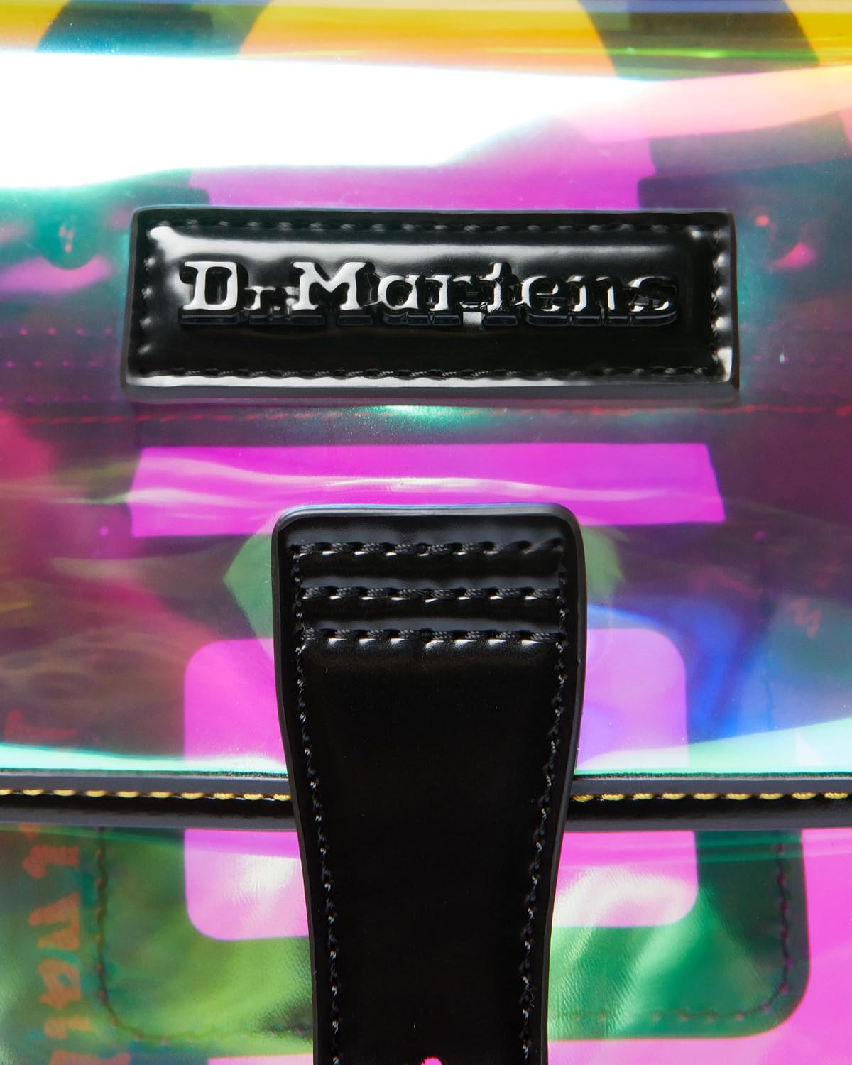 Dr. Martens Leather Box Backpack Black Iridescent Pu+felix Rub Off