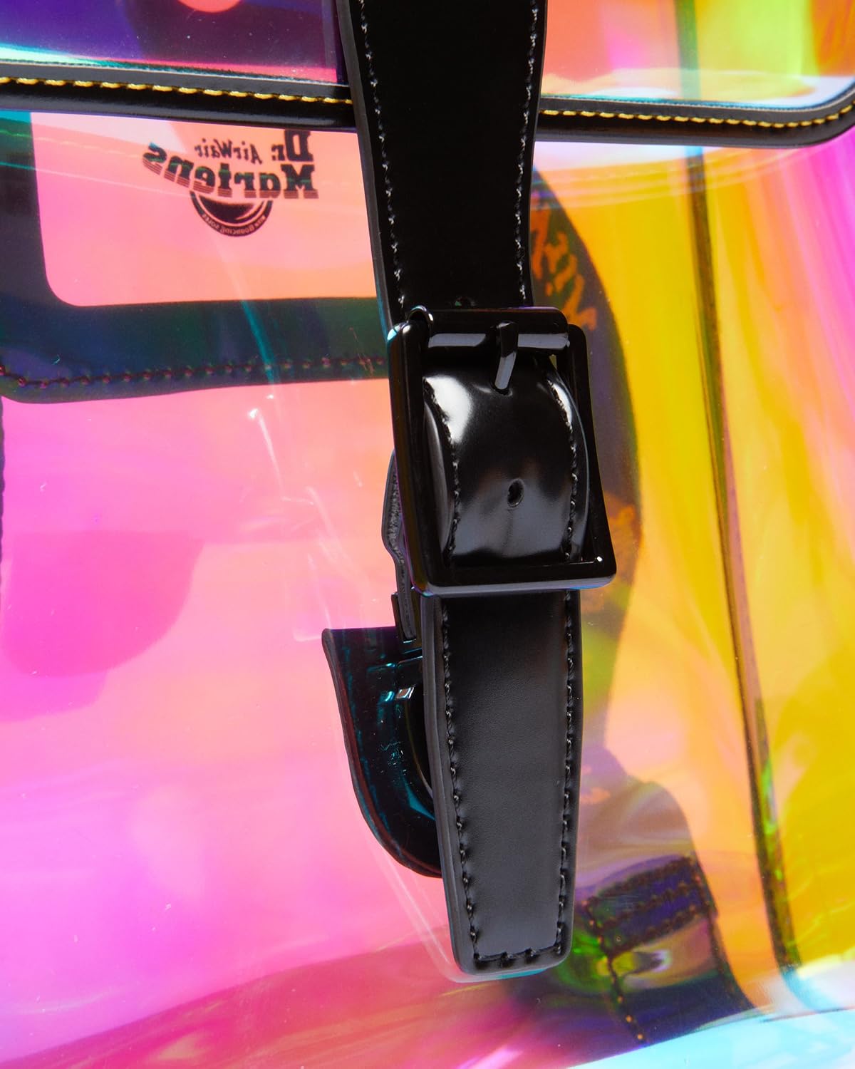 Dr. Martens Leather Box Backpack Black Iridescent Pu+felix Rub Off
