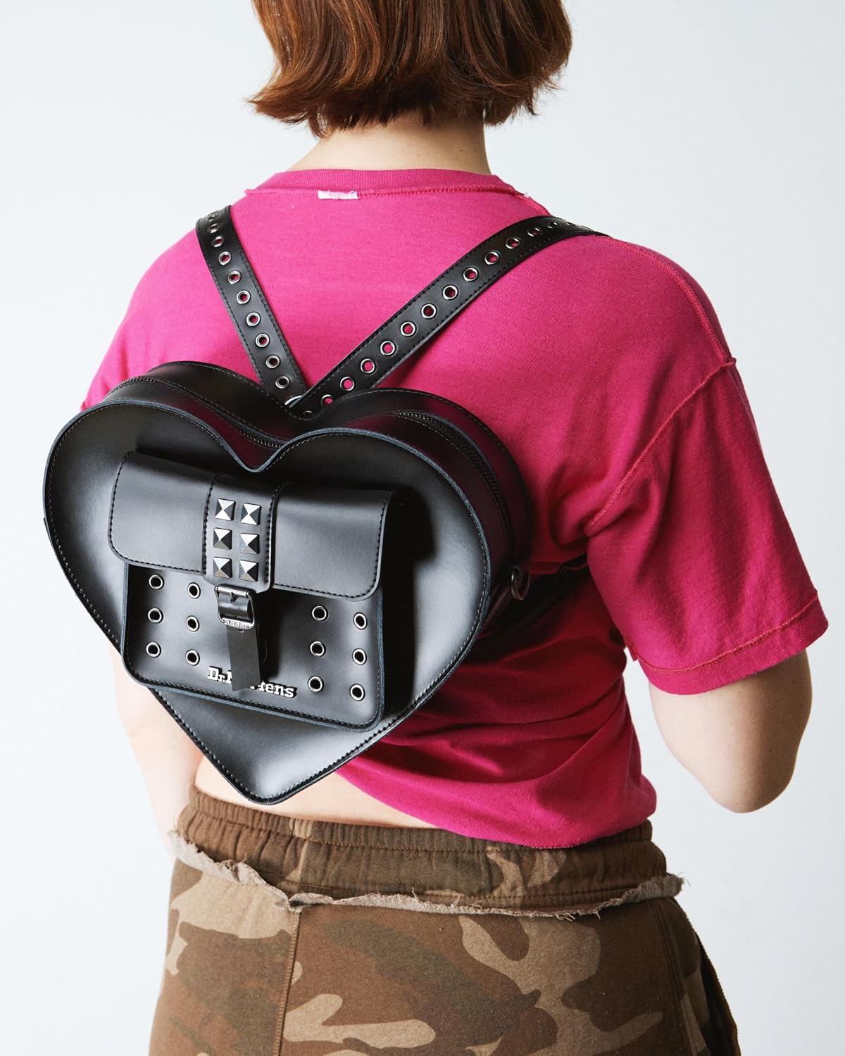 Dr. Martens Transparent Heart Shaped Backpack Black Kiev