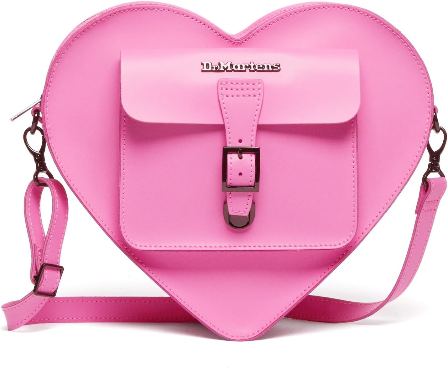 Dr. Martens Transparent Heart Shaped Backpack Pink Kiev+pink Smooth
