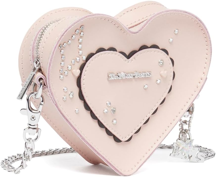 Dr. Martens Transparent Heart Shaped Backpack Powder Pink+black Kiev
