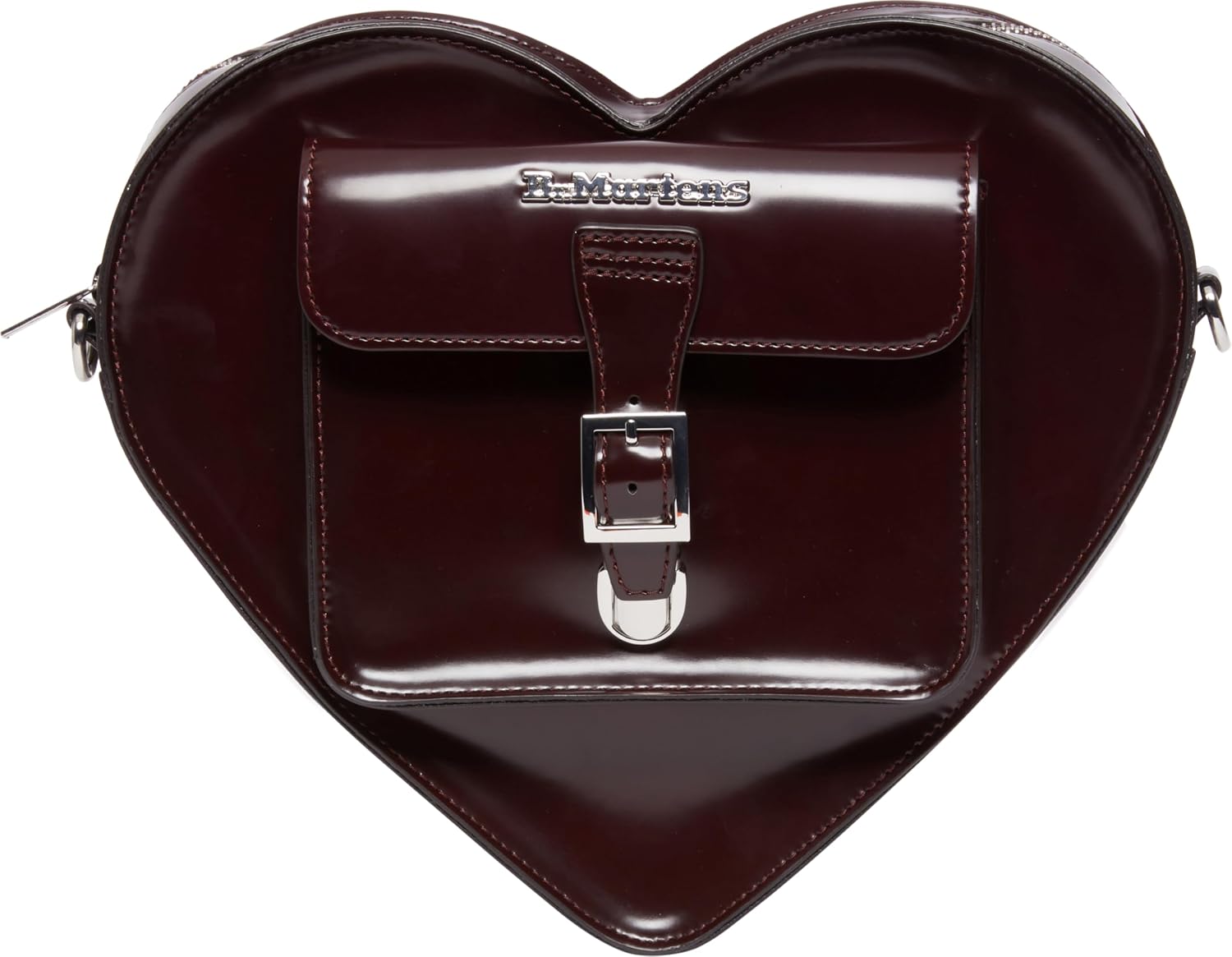 Dr. Martens Transparent Heart Shaped Backpack Cherry Red Oxford Rub Off
