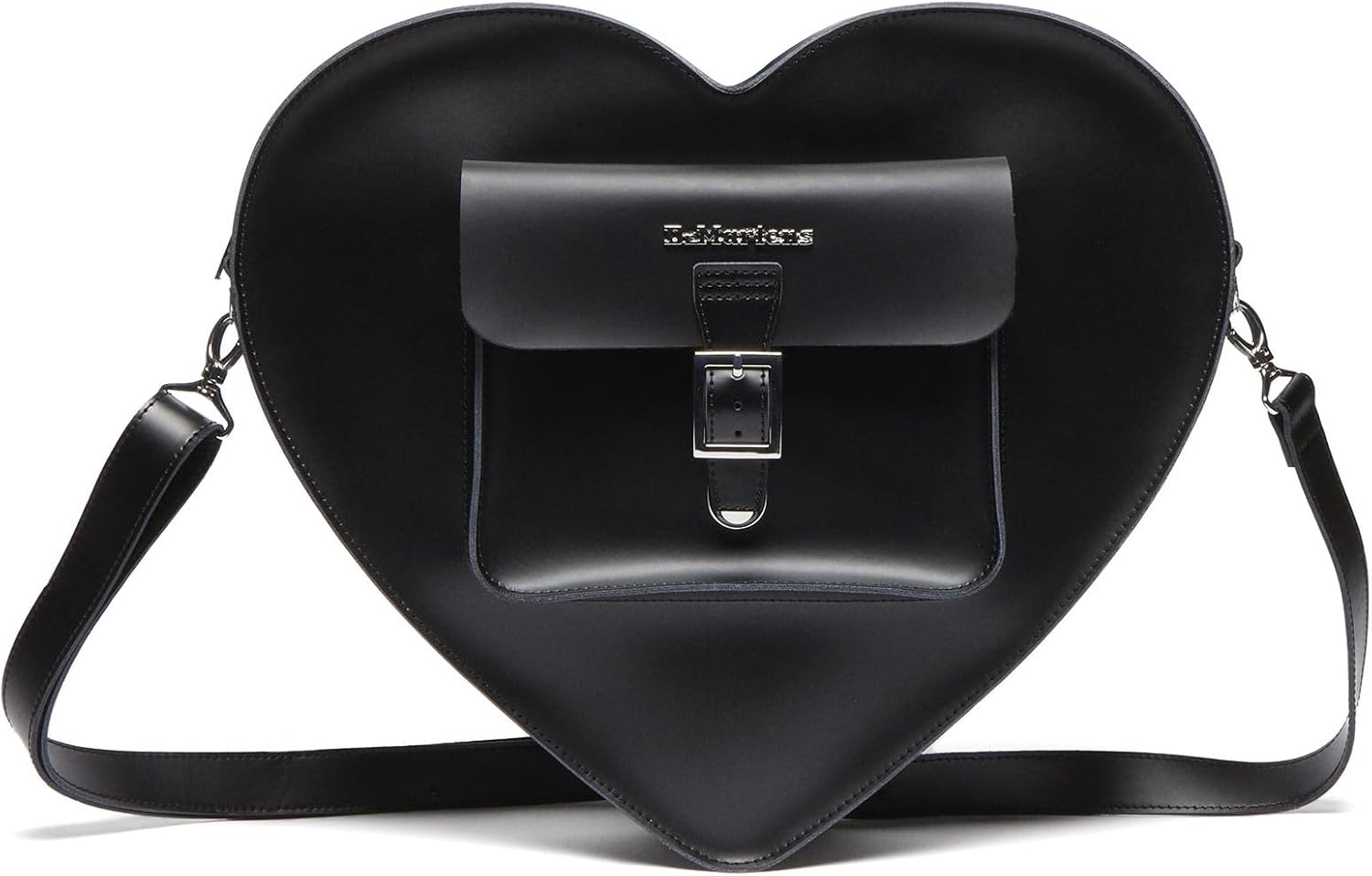 Dr. Martens Transparent Heart Shaped Backpack Black Kiev+black Smooth