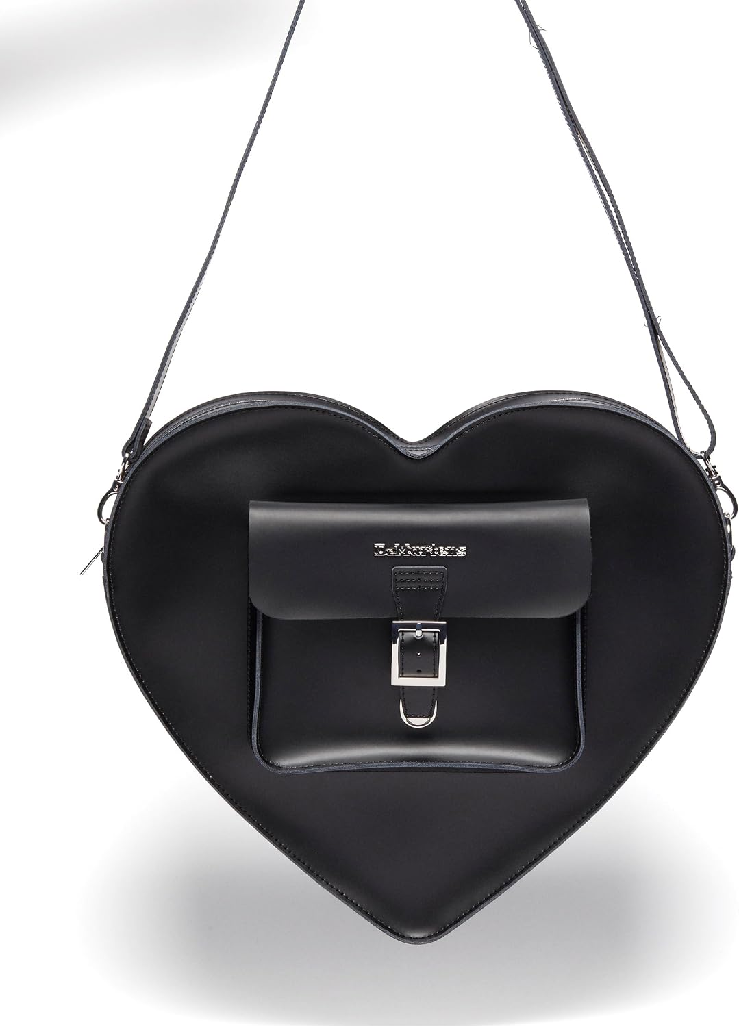 Dr. Martens Transparent Heart Shaped Backpack Black Kiev+black Smooth