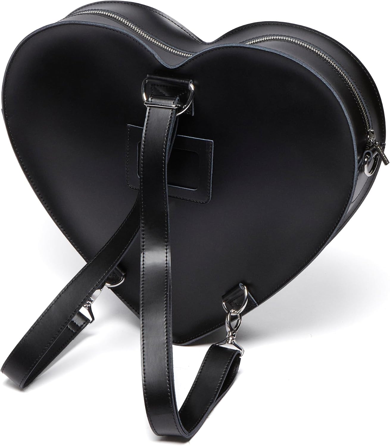 Dr. Martens Transparent Heart Shaped Backpack Black Kiev+black Smooth