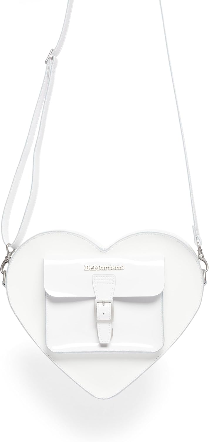 Dr. Martens Transparent Heart Shaped Backpack White Kiev+patent Lamper+smooth