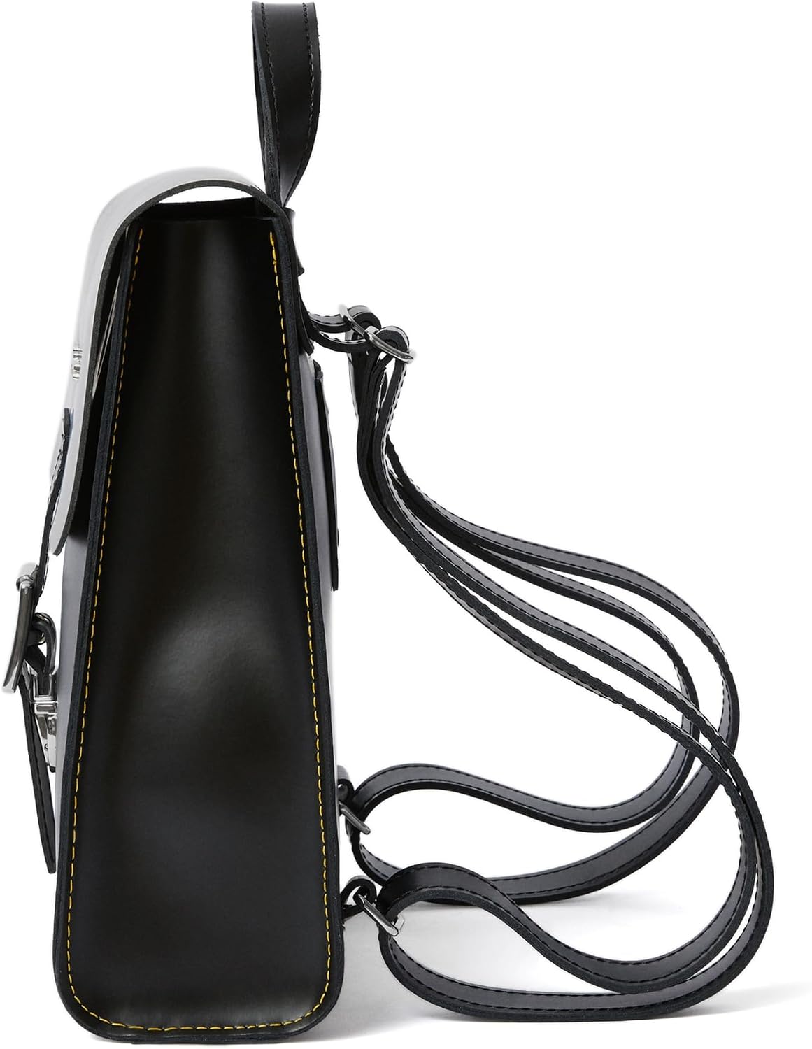 Dr. Martens Leather Mini Box Backpack, Black Smooth+Black Kiev