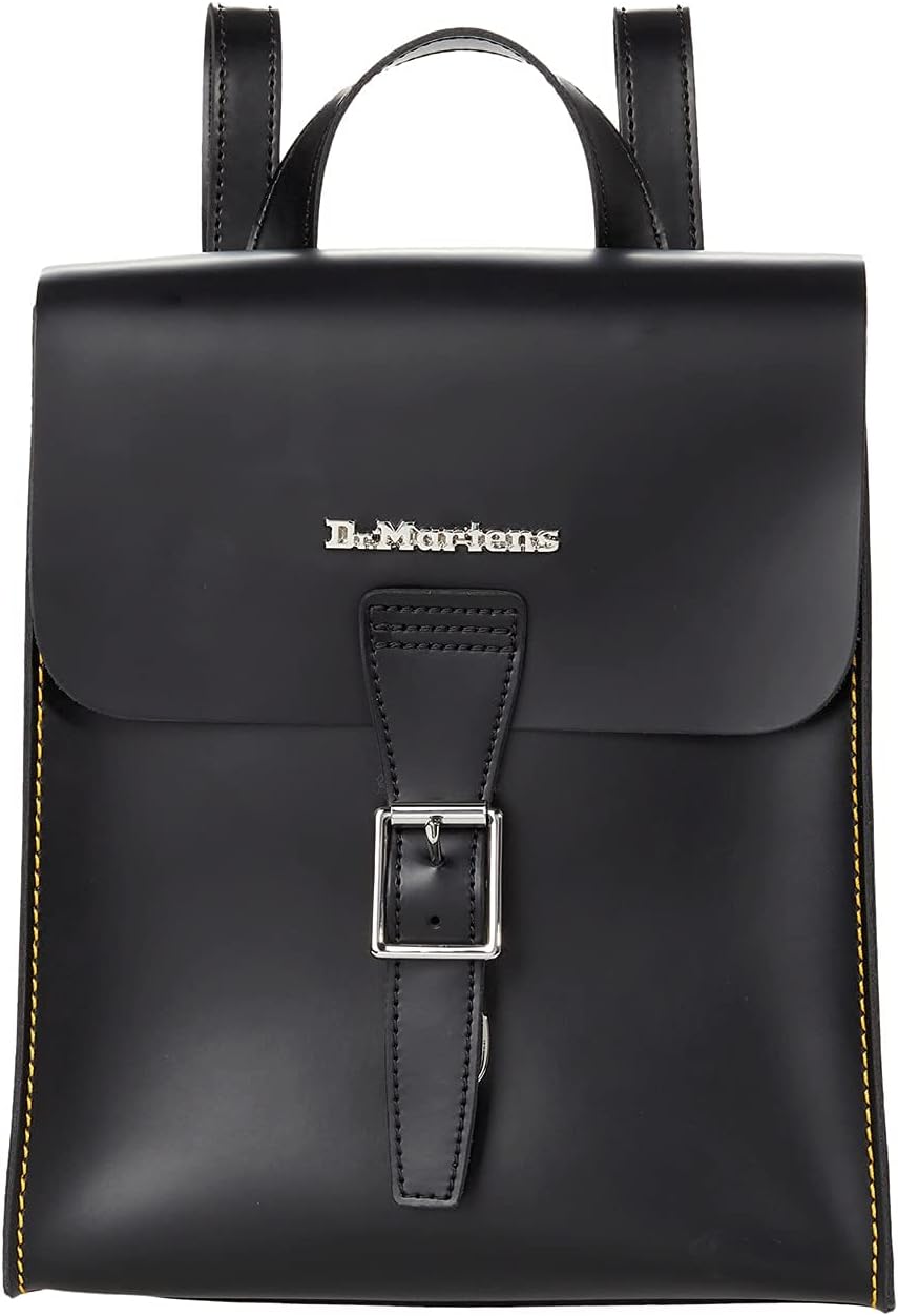 Dr. Martens Leather Mini Box Backpack, Black Smooth+Black Kiev