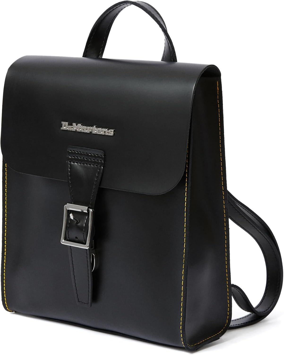 Dr. Martens Leather Mini Box Backpack, Black Smooth+Black Kiev