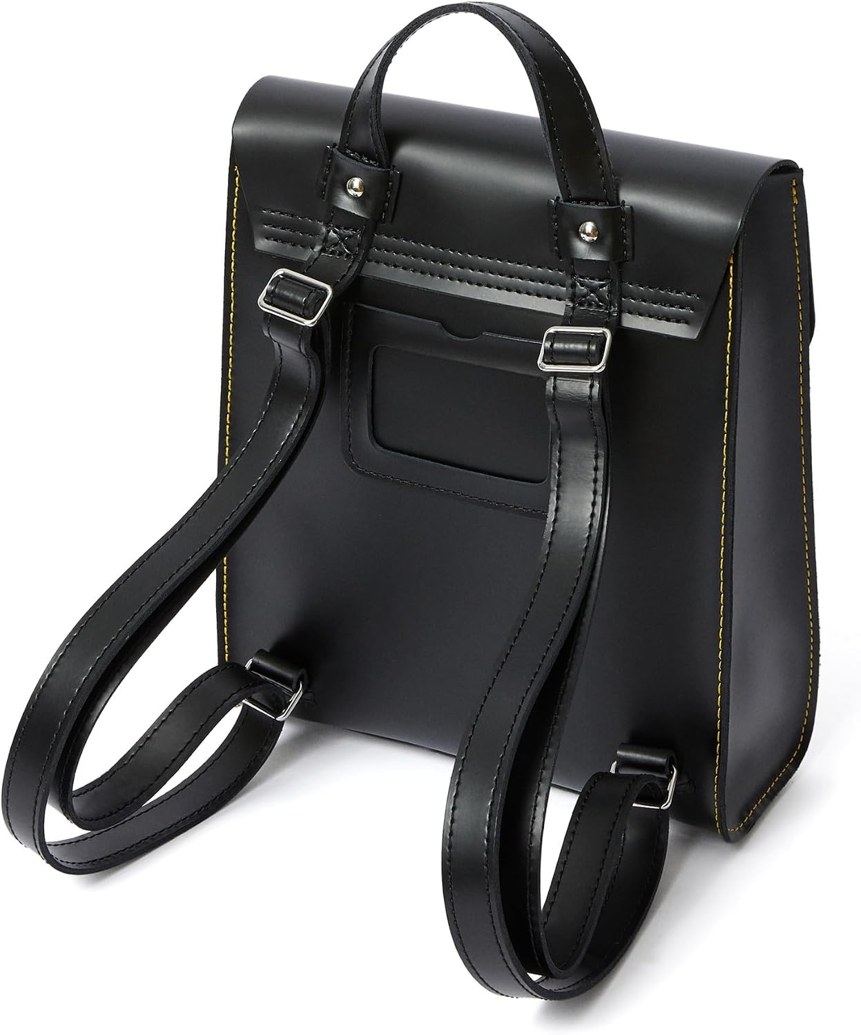 Dr. Martens Leather Mini Box Backpack, Black Smooth+Black Kiev