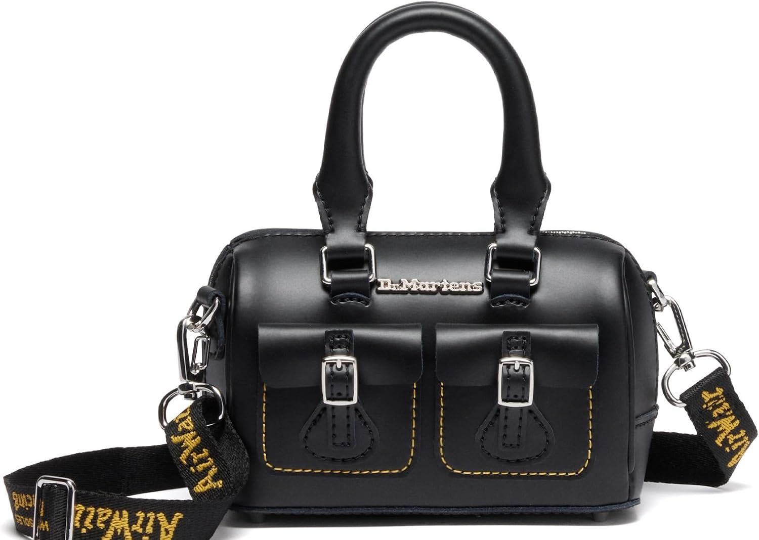 Dr. Martens Leather Mini Top Handle Bag, Black Kiev