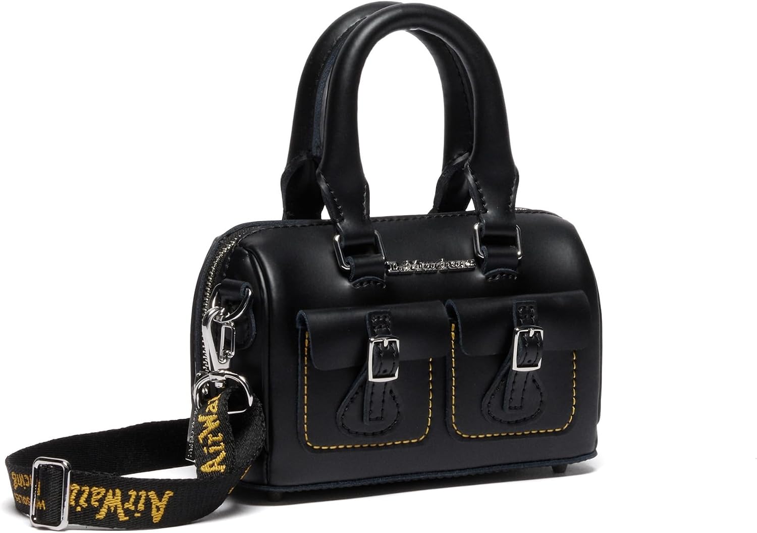 Dr. Martens Leather Mini Top Handle Bag, Black Kiev