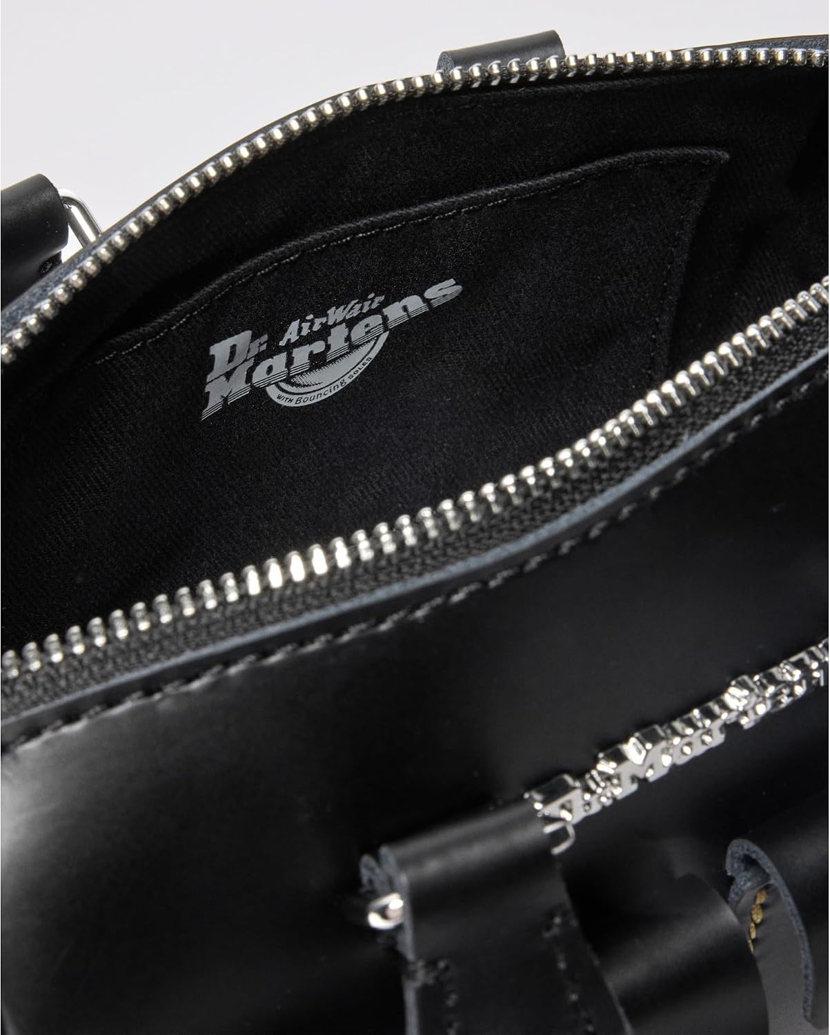 Dr. Martens Leather Mini Top Handle Bag, Black Kiev