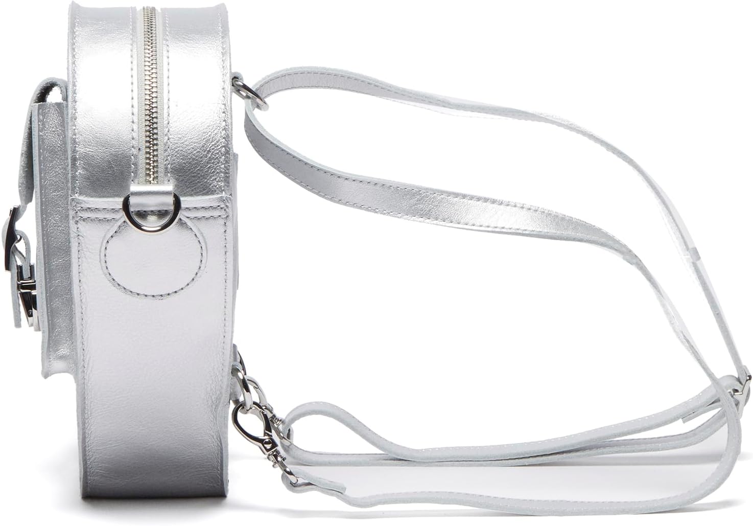 Dr. Martens Transparent Heart Shaped Backpack Silver Milled Metallic