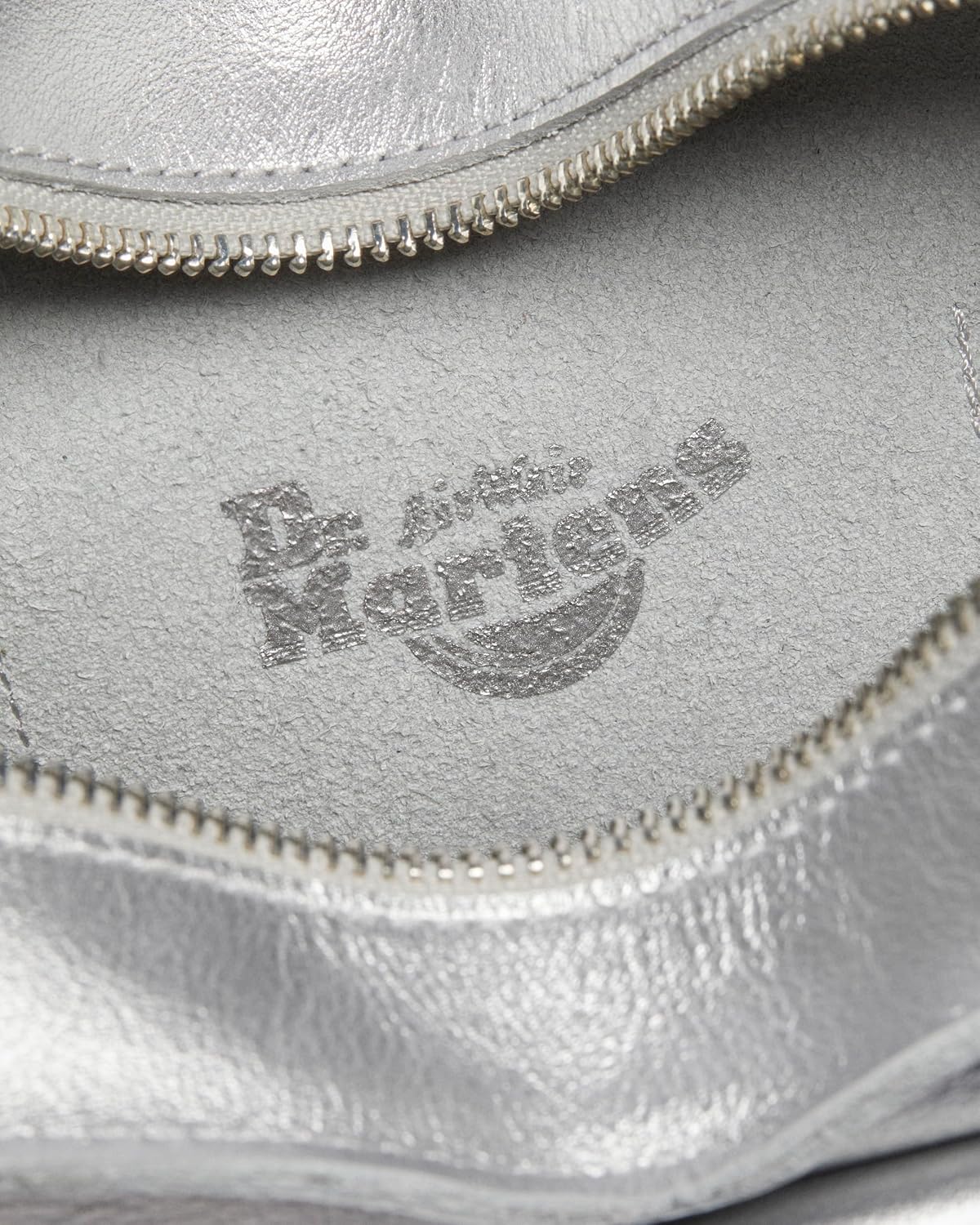 Dr. Martens Transparent Heart Shaped Backpack Silver Milled Metallic