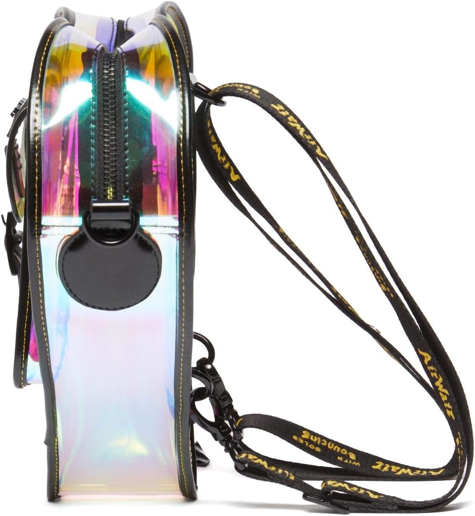 Dr. Martens Transparent Heart Shaped Backpack Black Iridescent Pu+felix Rub Off