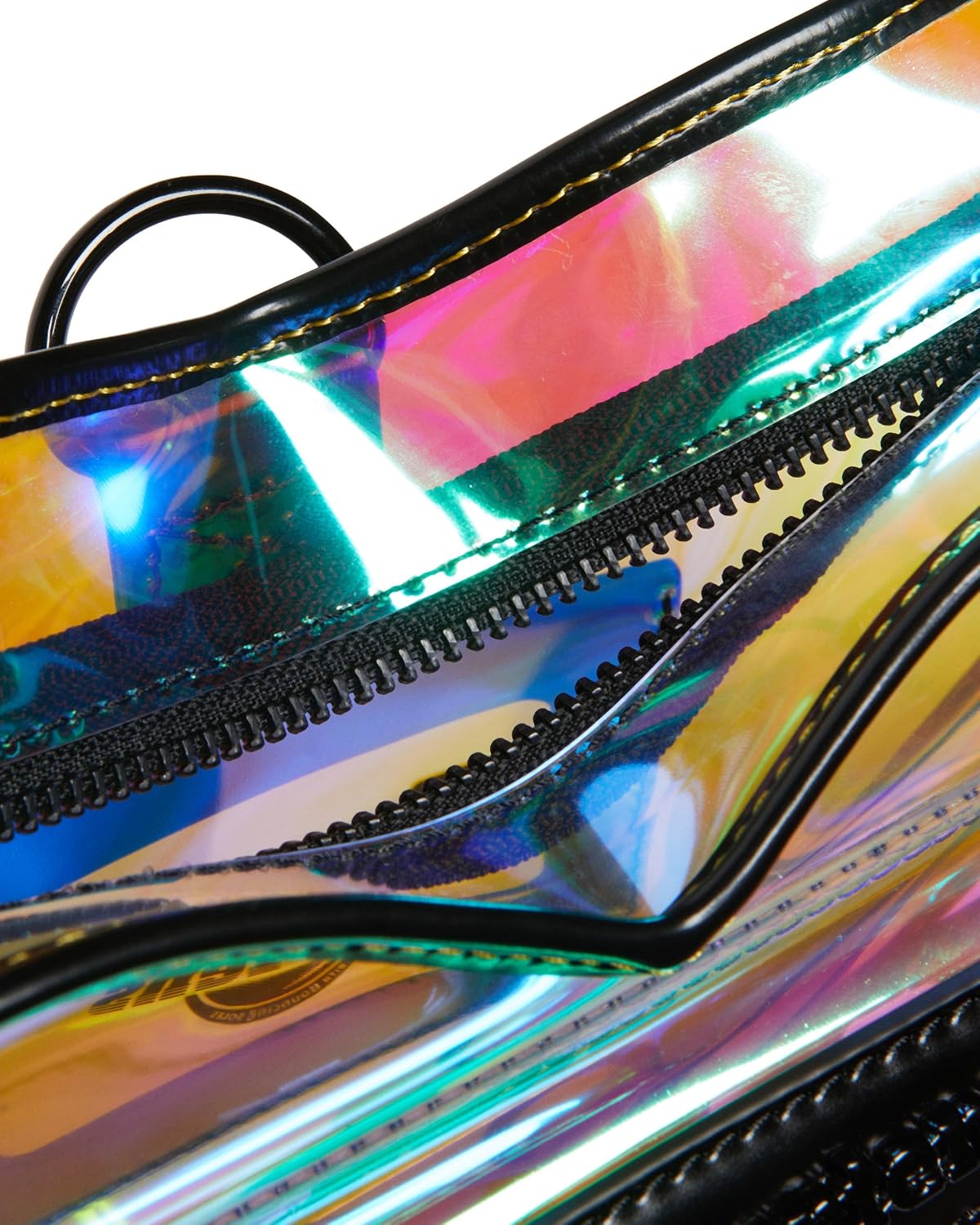 Dr. Martens Transparent Heart Shaped Backpack Black Iridescent Pu+felix Rub Off
