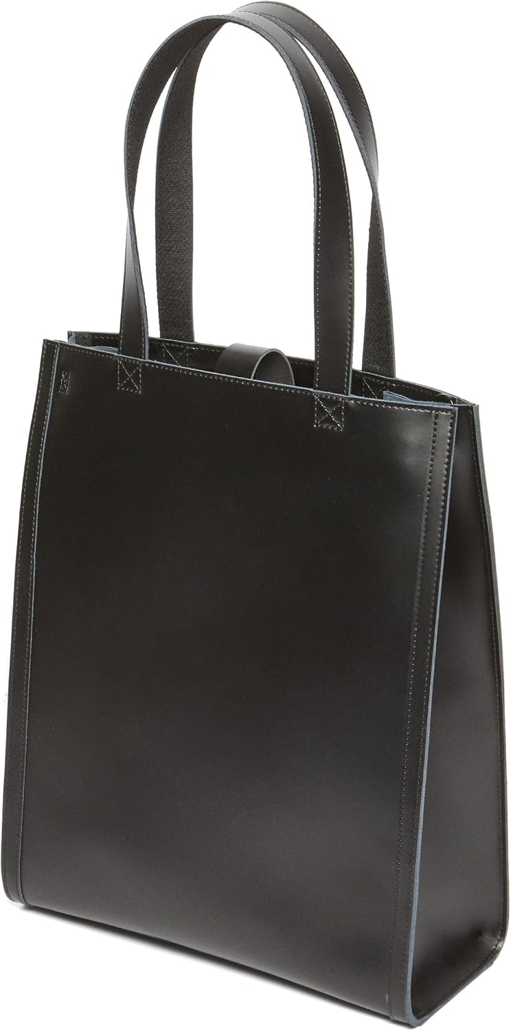 Dr. Martens Leather DNA Love My Docs Tote Bag, Black Smooth+Black Kiev